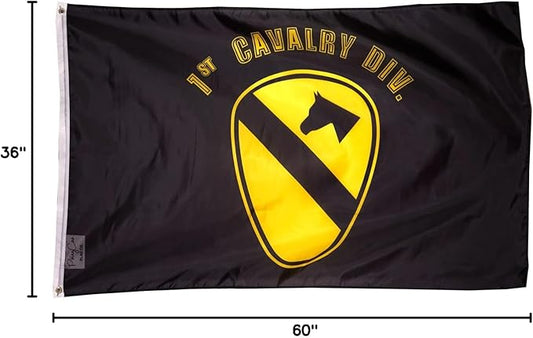 1st Cavalry Division Black MILITARY Flag 3x5 Ft Polyester Army
