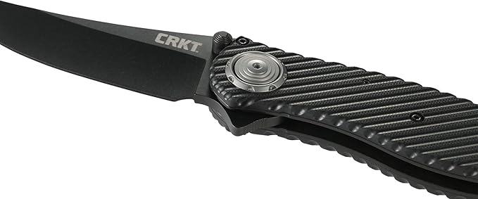 CRKT Clever Girl Folding Pocket Knife: Heavy Duty Everyday Carry, Black Blade, Flipper Open, Deadbolt Button Lock, IKBS Ball Bearing Pivot, G10 Handle 2640