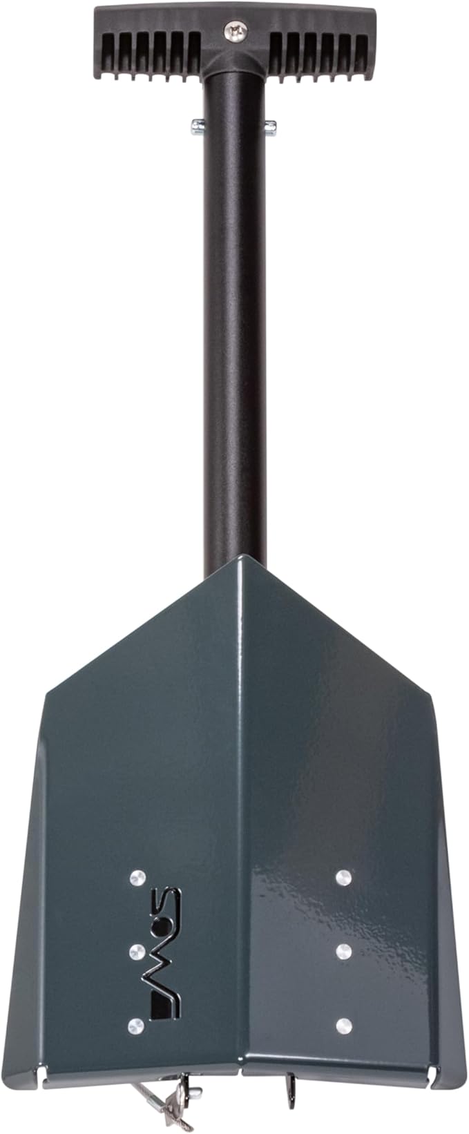 DMOS Delta Shovel - Collapsible Heavy-Duty Steel Folding Shovel for Camping, Overlanding, Survival, Military, Hunting, & Off-Road Use - Agate Grey - Compact