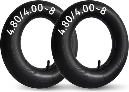 4.80/4.00-8" Inner Tubes 480/400-8 Tire Tube 4.80-8 4.00-8 Replacement Tube for Wheelbarrows, Mowers, Hand Trucks, Dollies, Straight Valve Stem (2-Pack)