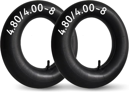 4.80/4.00-8" Inner Tubes 480/400-8 Tire Tube 4.80-8 4.00-8 Replacement Tube for Wheelbarrows, Mowers, Hand Trucks, Dollies, Straight Valve Stem (2-Pack)