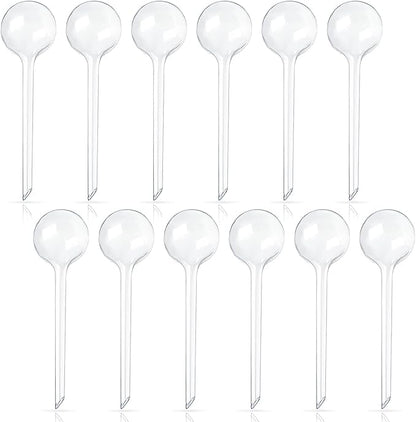 12 Pcs Large Plastic Self-Watering Bulbs,Clear Automatic Watering Globes,Clear Automatic Watering Bulbs for Plants,Graden,Flowers