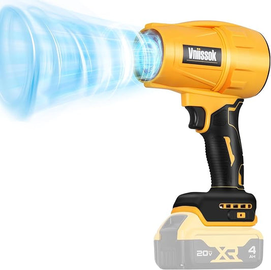 Electric Cordless Leaf Blower Dust Blower for DEWALT 20V Battery, High-Speed Motor Handheld Jet Fan Air Blower for Patio Cleaning, Lawn Care, Blowing Leaves and Dust (Brushed Leaf Blower)