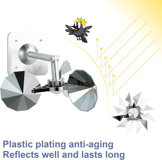 OFFO 3 PCS Bird Scare Reflective Device, Bird Reflector Keep Pigeon Woodpeckers and Sparrows Away for Outdoor Use Boats Roofs Gardens