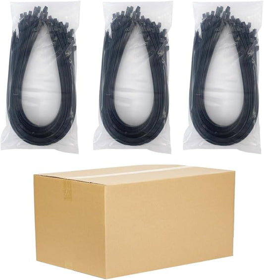 Case of 24 Packs,50/Pack,HS Extra Long Heavy Duty Zip Tie Straps Thick 0.35 Inch Plastic Duct Zip Ties Heavy Duty 200 Pounds,Black Large Zip Ties 36 Inch for HVAC,Travel,Packaging,Vessel