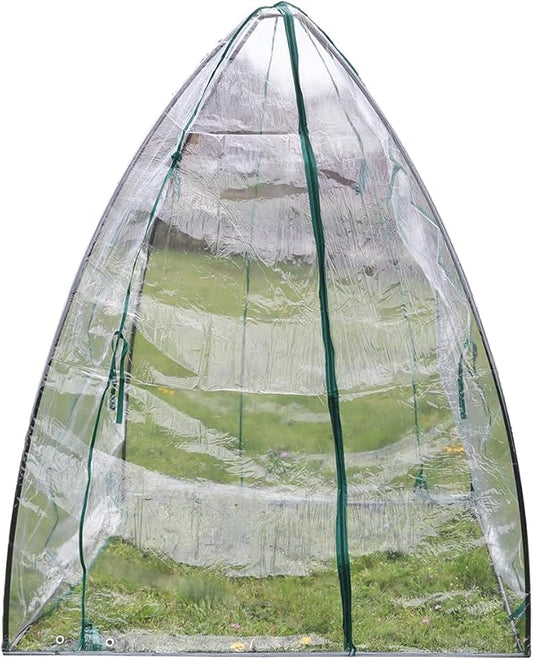 Zenport SH3287 Steel Frame Winter Garden Tent, 55.1"x55.1"x70.9", Green - 5 Pack