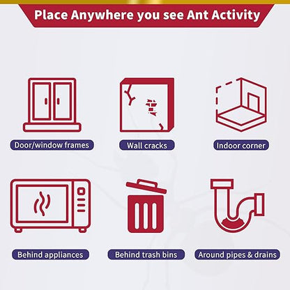 Ready-to-Use Ant Gel Bait, Ant Control for Indoors and Outdoors Use - 1 x 30-Gram Tube
