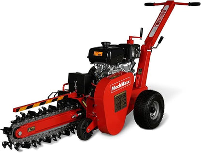 429cc 14HP Kohler Gas Powered E-Start Cable Ditching Mini Trencher,24'' Trench Depth, 27pcs Carbide Alloy High-Pressure Teeths,TCR1500 (Red)