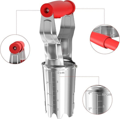 FLORA GUARD Bulb Planter with Depth Markers - Automatic Soil Releasing Seed Bulb Transplanter for Planting/Digging Tulips, Daffodils, Dahlias and More