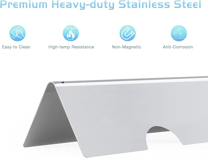 7635 Flavorizer Bars for Weber Spirit 2 Parts E210 Flame Guards Replacement for Spirit GS4 II & I S210 E215 E220 S220 Gas Grill Heat Shields 15.3"
