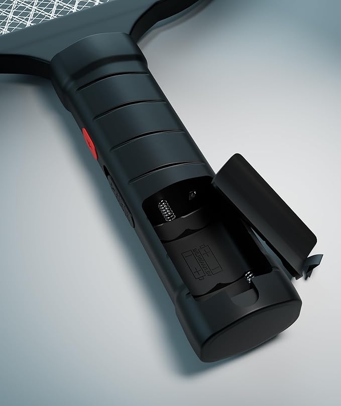 Electric Fly Swatter Racket, Mosquito Zapper Racket, Fly Zapper for Indoor and Outdoor, Flying Bug Zapper Racket, Gnat Zapper, Portable Bug Zapper Indoor Racket (Battery Powered)