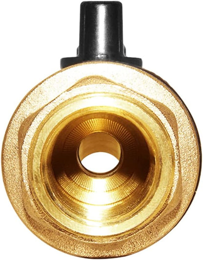 Joywayus Brass Water Container/Rain Barrel Spigot 3/4" Threaded Quarter Turn Ball Valve with Bulkhead Fitting, Suitable for Garden Hose Thread Connection
