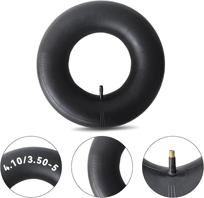 2-Pcs 4.10/3.50-5 Tube 11x4.00-5 4.10-5 3.50-5 Inner Tube for Wheelbarrows, Lawn Mowers, Hand Trucks and More