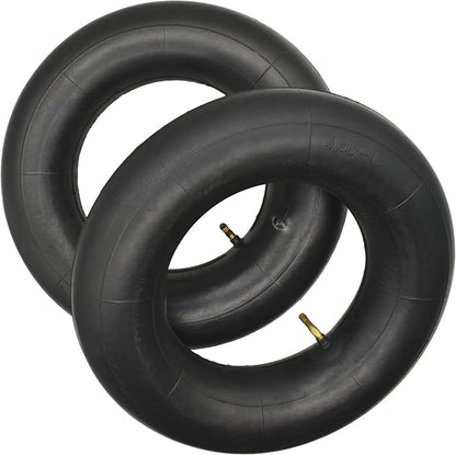 4.00-8 Wheelbarrow Inner Tube (2 pack),with TR87 Bent Straight Valve Tyre, work for 4-8 4.8/4.00-8 tire onto Barrow Sack Truck Trolley Spare Wheel, wheelbarrow, and more