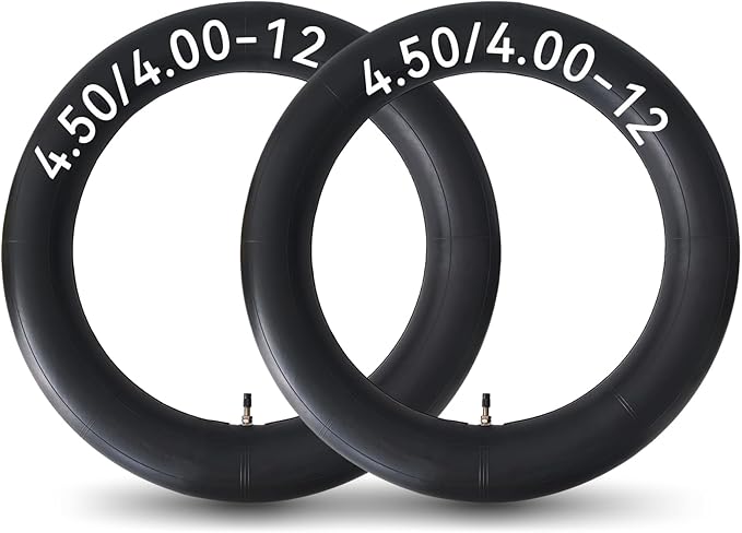 HXYCNNA 2 Pack 4.50-12 4.00-12 Inner Tube Heavy Duty with TR13 Straight Stem for Golf Carts Tractor Hand Trucks, Wheelbarrows, Mower