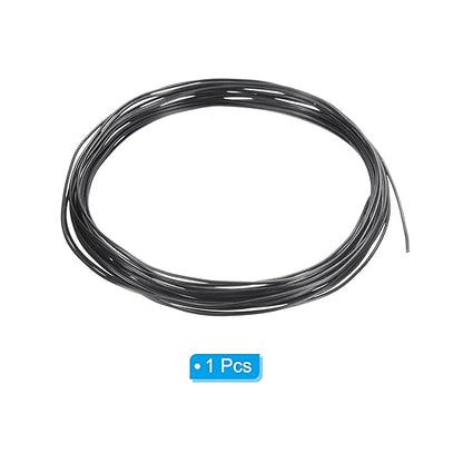 PATIKIL 1mm Bonsai Training Wire, 1 Roll Floral Wire Stems Anodized Aluminum Tree Wire 16.4 Feet Total for Gardening Branch Fixing, Black