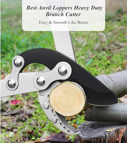 Heavy Duty Anvil Lopping Shears -2 inch Cutting Capacity Bypass Lopper - Extendable 26 Inch to 41 Inch,Professional Tree Branch Cutter