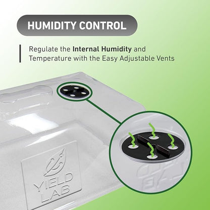7 Inch Propagation Dome - 50 Pack Humidity Vented Domes – Plant Growing Dome for Seedling, Germination, Soil & Hydroponic Horticulture