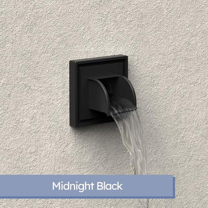 Marcello Square Pool & Fountain Water Feature Spout (Midnight Black)