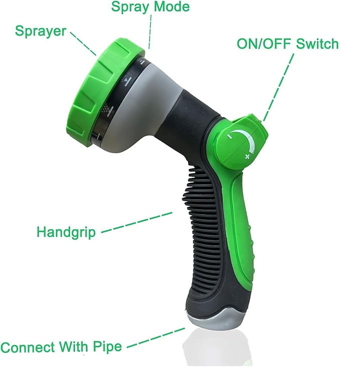 100Ft Metal Garden Hose durable stainless steel Water Hose, flexible, lightweight hose is resistant to kinks and tangles.With 10-way nozzle, strong 3/4” metal fittings, and a shut-off valve.