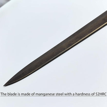 SV Handmade cast Manganese Steel Chopping Blade Sword, Full Tang, Outdoor, Hunting, Camping, Hiking, Survival, with Protective Cover, Multiple Styles to Choose from