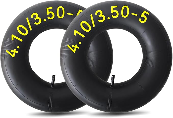 2-Pcs 4.10/3.50-5 Tube 11x4.00-5 4.10-5 3.50-5 Inner Tube for Wheelbarrows, Lawn Mowers, Hand Trucks and More