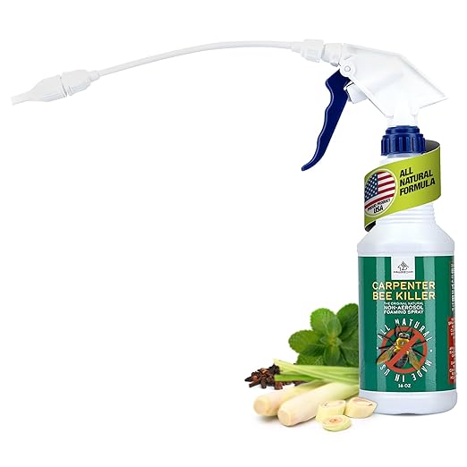 All-Natural Foaming Bee Spray Killer Outdoor - Carpenter Insect Bee Spray Killer - Reliable Defense for All Kinds of Insects, 16 oz