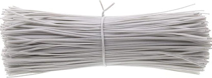 6 Inch Twist Ties,Ulifestar Cable Ties Bag Ties Plastic Coated Twist Ties 1000 Pack (White)