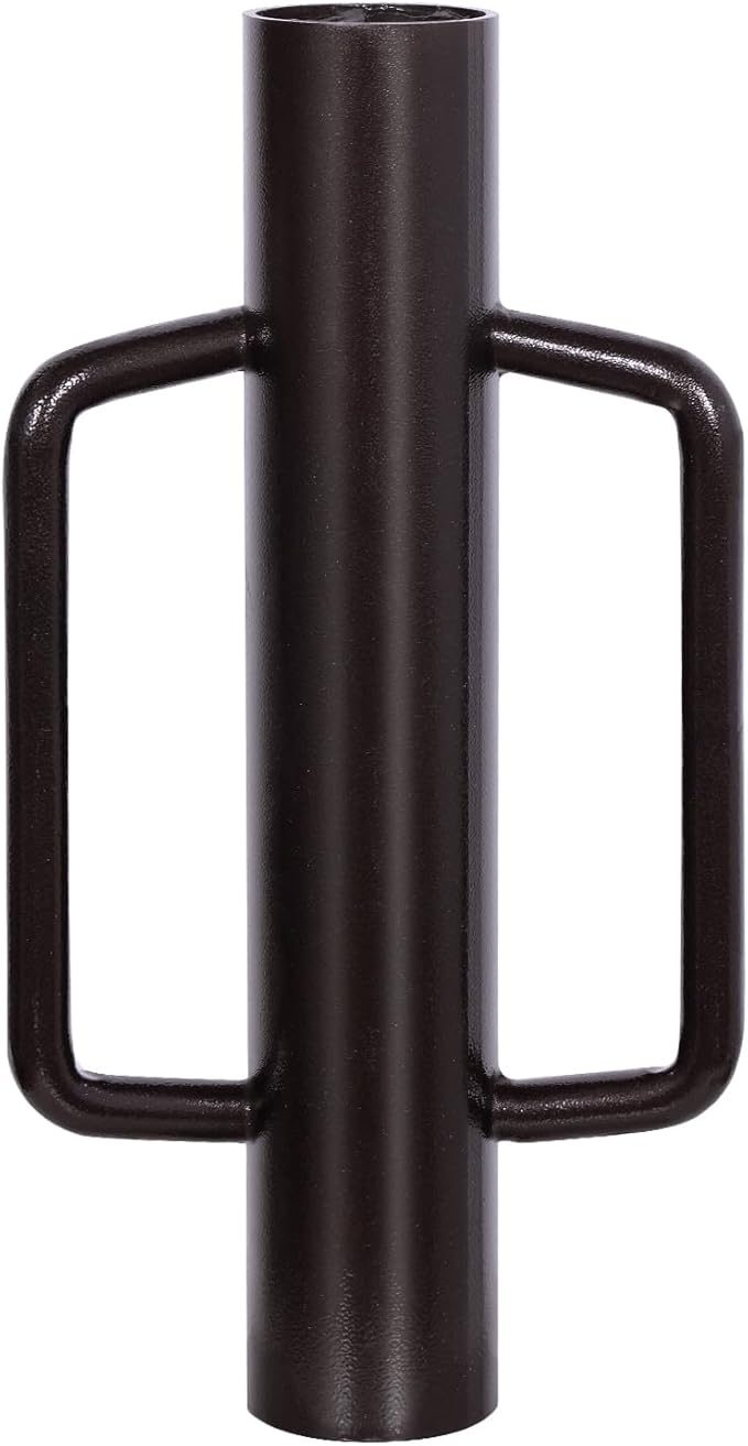 Urban Deco Fence Post Driver with Handle Steel Head Fence Post Driver 16.8 Inch T Post Driver/Rammer Brown Hand Heavy Duty Post Pounder