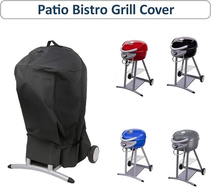 Cover for CHARBROIL Patio Bistro Without Side Shelves, 600D Waterpoorf Windproof All Weather Resistant Covers for Gas/Electric Patio Bistro with Handle & Straps, Replacement for CHARBROIL Grill Cover