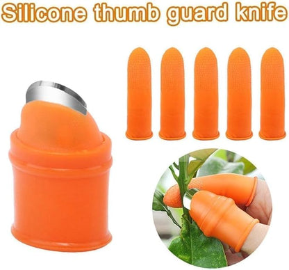 Fruit and Vegetable Picking Potted Plants Trim Silicone Thumb Knife Set, Picking Portable Knife, Easy Gadgets, Garden Tools