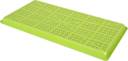 SUNPACK 10" x 20" Heavy Duty Mesh Plastic Seed Starting Tray, Lime Green, 1" (Pack of 30) - Ensures Water Drainage and Aeration, Perfect for Greenhouses or Indoor Gardening