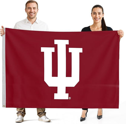 Indiana Hoosiers College Sports Printed Flag - NCAA Licensed - Nylon - School Banner (Red) (5' x 8')