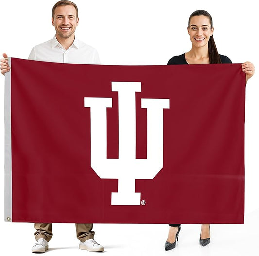 Indiana Hoosiers College Sports Printed Flag - NCAA Licensed - Nylon - School Banner (Red) (5' x 8')