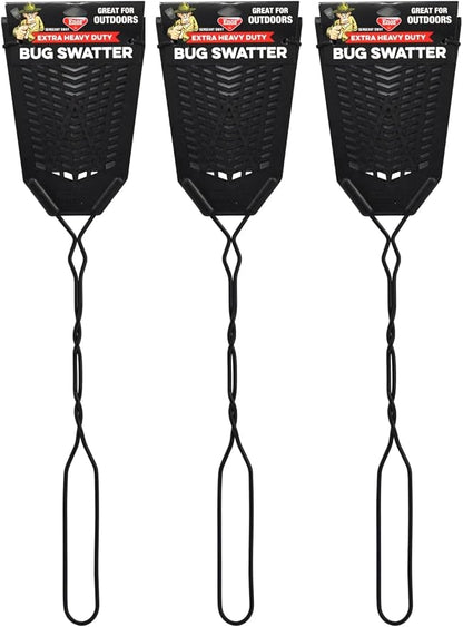 Enoz Sergeant Swat Bug Swatter - 3 Pack - Heavy Ultra Duty Manufactured Flyswatter - Environmentally Conscious, Effective, and Inexpensive Method to Control Flying Insects
