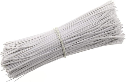 6 Inch Twist Ties,Ulifestar Cable Ties Bag Ties Plastic Coated Twist Ties 1000 Pack (White)