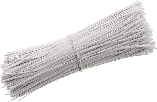 6 Inch Twist Ties,Ulifestar Cable Ties Bag Ties Plastic Coated Twist Ties 1000 Pack (White)