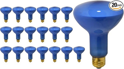 GoodBulb 75W Plant Grow Light Bulb Blue Grow Light R30 Shape & E26 Base High Output Grow Light Ideal for Indoor Plants Seeds Veg and Flower Pack of 20 Bulbs