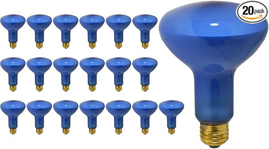 GoodBulb 75W Plant Grow Light Bulb Blue Grow Light R30 Shape & E26 Base High Output Grow Light Ideal for Indoor Plants Seeds Veg and Flower Pack of 20 Bulbs