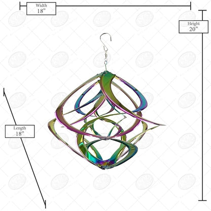 Red Carpet Studios The Original Helix Cosmix Spinner Hanging Triple, 18-Inch, Iridescent