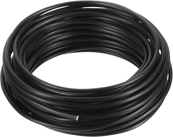 PATIKIL 3.0mm Bonsai Training Wire, Floral Wire Stems Anodized Aluminum Tree Wire 32.8 Feet Total for Gardening Branch Fixing, Black