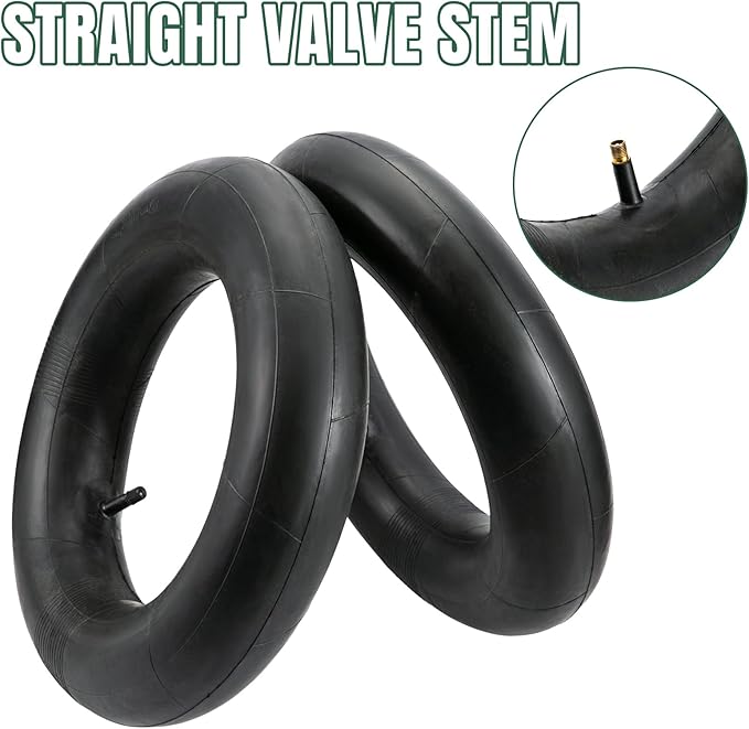 16x6.50-8 Inner Tube 16x7.50-8 Heavy Duty Replacement Tire Tubes with Straight Valve Stem for Mowers, Golf Cart, Tractor, Garden Trailer - 2 Pack