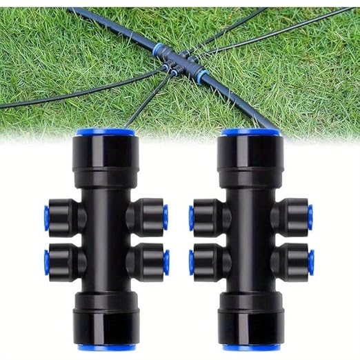190.2FT Drip Irrigation System for Garden with 32 Nozzles & Emitters, Garden Watering System with 1/2" & 1/4" Tube and Barbed Fittings - Adjustable Sprinklers Kit for Greenhouse, Lawn, Raised Bed