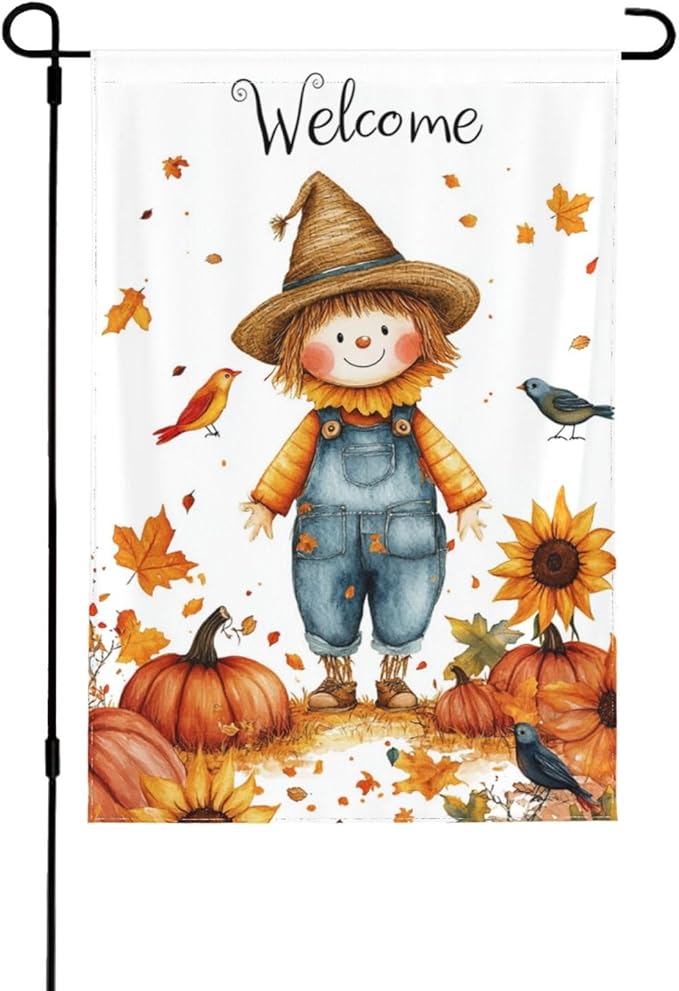 Fall Sunflower Garden Flag Vertical Double Sided Outdoor Yard Flags 12.5x18 Inch Burlap Banners Vertical Double Sided for Outdoor Decor Lawn