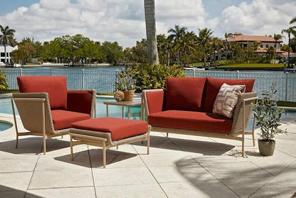 RSH DECOR: Deep Seating Cushion with Pillow Back | 23” x 26” Seat | All-Weather Spun Fabric | Water and Fade-Resistant | Outdoor Chair Cushion Set for Patio Furniture | Livi Courtyard Floral