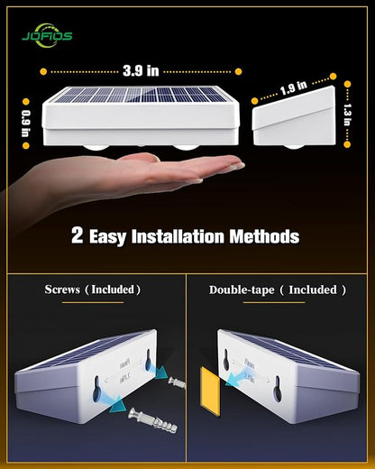 Solar Fence Lights 12 Pack, 50 Lumens Outdoor Fence Solar Lights with 12 Modes RGB Color Glow LED Solar Lights Outdoor Waterproof for Patio, Backyard, Deck, Fence, Railing.（White Shell）