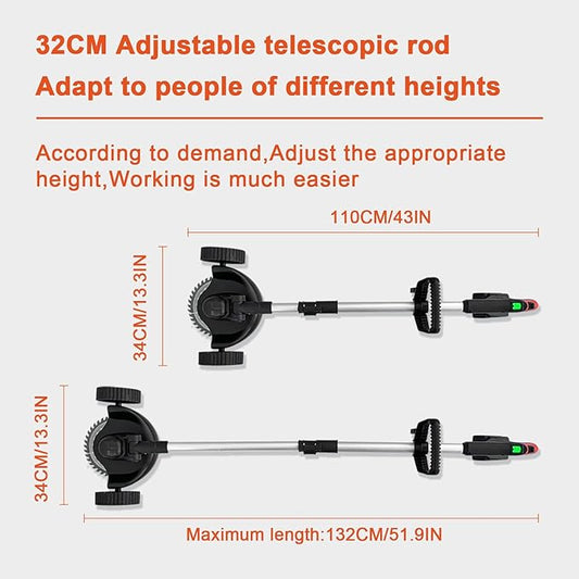 Weed Wacker Eater Cordless Battery Powered Electric Edger Lawn Tool Trimmer String Cordless Whacker Operated Grass Edger Cutter Black-Orange*1 Battery