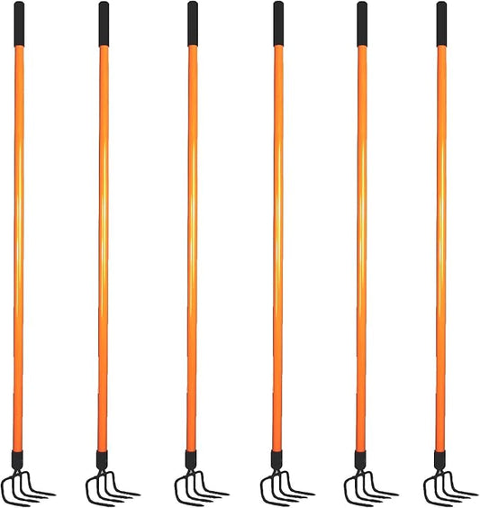 Ashman Garden Cultivator (6 Pack)– Sturdy Hand Tiller/Cultivator – Heavy Duty Blade for Digging, Loosening Soil and Weeding – Rubber Grip Handle for a Strong Hold – Rust Resistant.