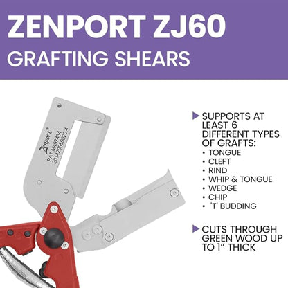 Zenport ZJ60 Grafting Shear, Red - 3 Pack