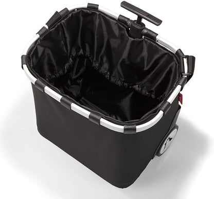 reisenthel carrycruiser Black - Portable Shopping Trolley with Sturdy Aluminum Frame, Shoulder Strap and Removable mesh Inner Bag - Water-Repellent